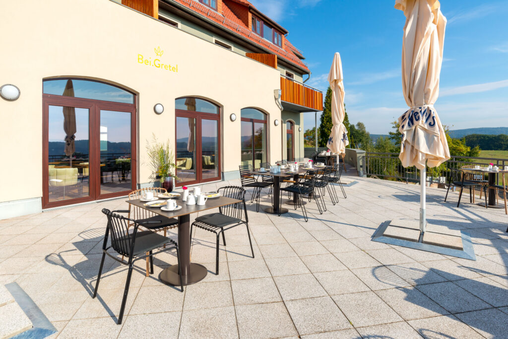 Terrasse vor dem Restaurant